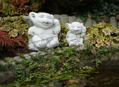 Troll 18cm Skulptur Design Figur Statue Garten Dekorative Figuren Statuen